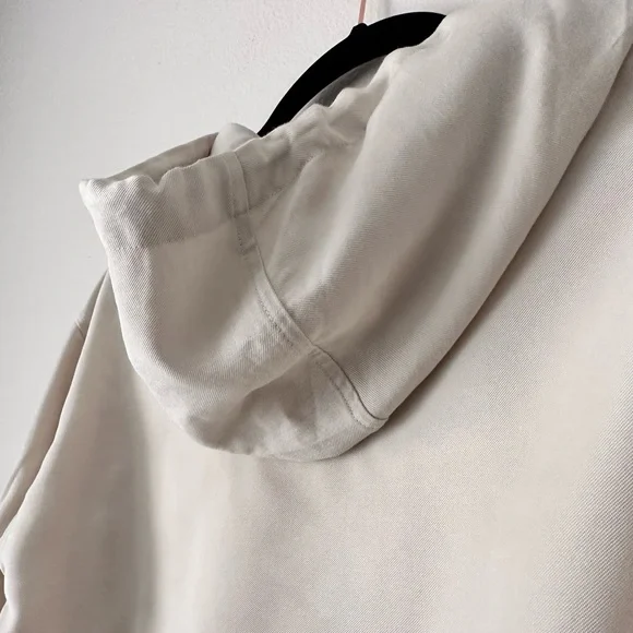 WHO WHAT WEAR Women's Hooded Sweatshirt Cream Size Small - Picture 13 of 15